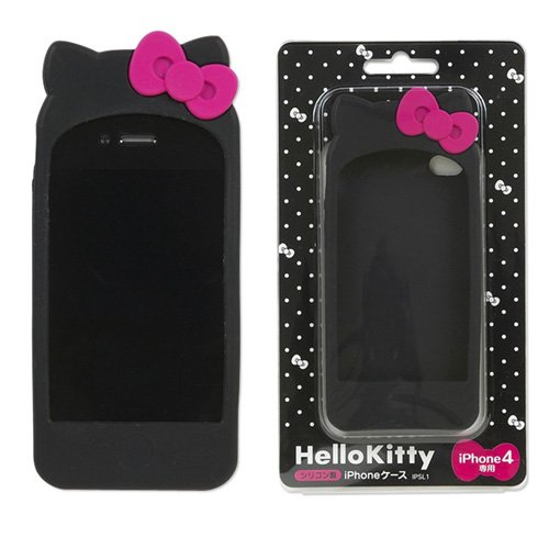 Hello Kitty Kitty form iPhone4 Cover Black (japan import)1