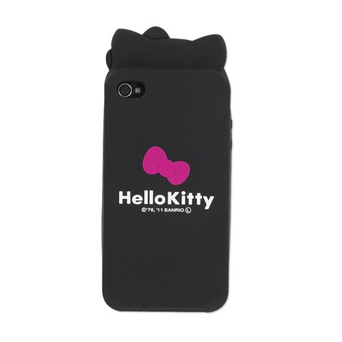 Hello Kitty Kitty form iPhone4 Cover Black (japan import)2
