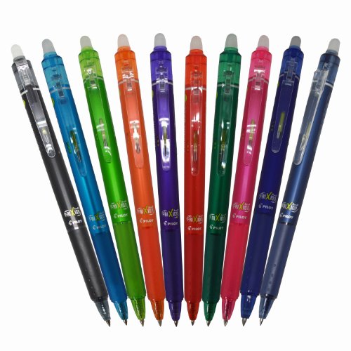 PILOT Frixion Ball Knock 4-Color Gel Ink Multi-Pen White JAPAN IMPORT