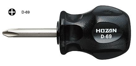 Hozan D-69 Stubby Screwdriver, JIS +2