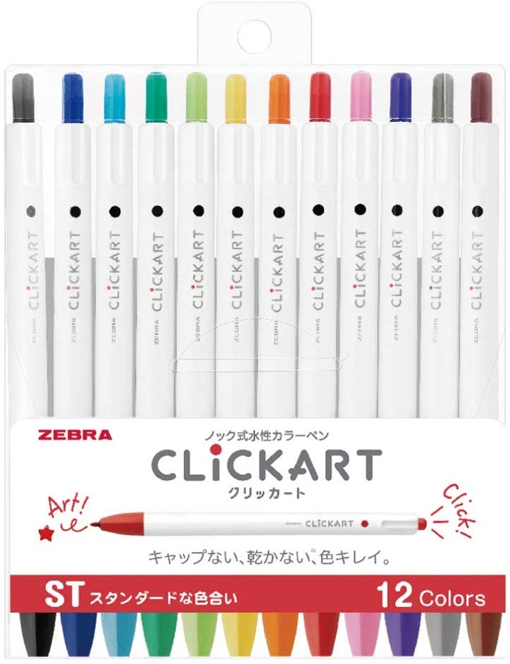 Zebra Clickart Water-based Pen Standard 12...